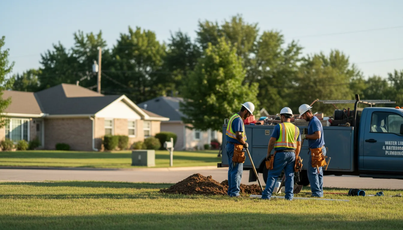 Residential water line and bathroom plumbing service in Farmington, NH